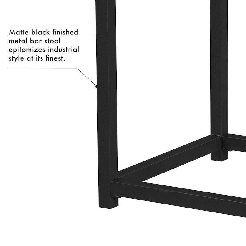 Tabouret de bar sans dossier HomePop en métal 24 pouces (61 cm)