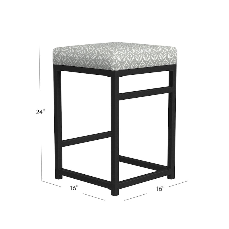 Tabouret de bar sans dossier HomePop en métal 24 pouces (61 cm)