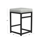 Tabouret de bar sans dossier HomePop en métal 24 pouces (61 cm)