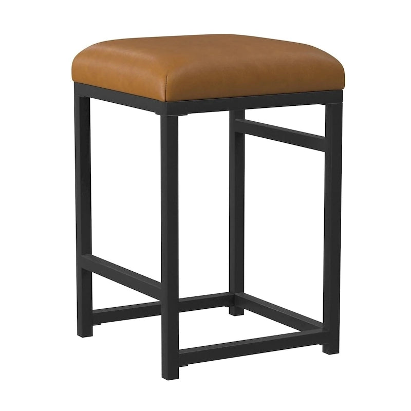 Tabouret de bar sans dossier HomePop en métal 24 pouces (61 cm)