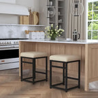 Tabouret de bar sans dossier HomePop en métal 24 pouces (61 cm)