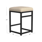 Tabouret de bar sans dossier HomePop en métal 24 pouces (61 cm)