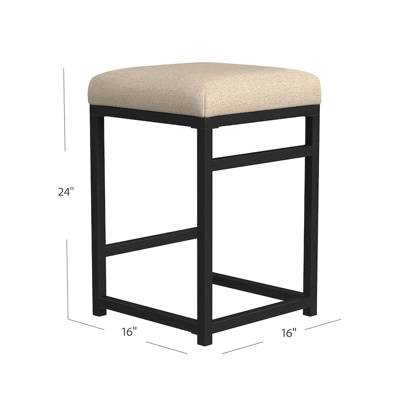 Tabouret de bar sans dossier HomePop en métal 24 pouces (61 cm)