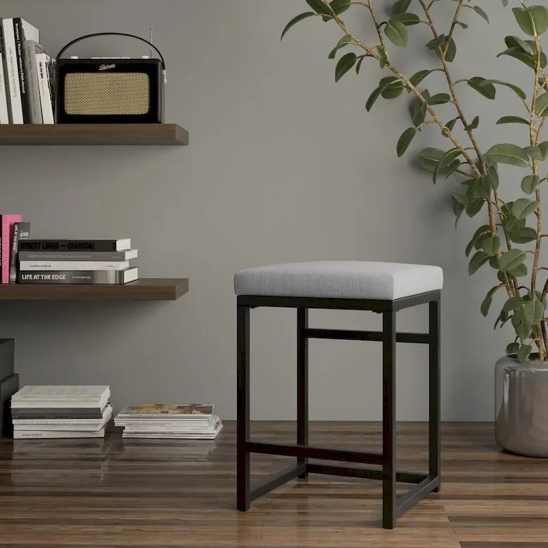 Tabouret de bar sans dossier HomePop en métal 24 pouces (61 cm)