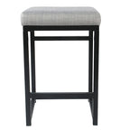 Tabouret de bar sans dossier HomePop en métal 24 pouces (61 cm)
