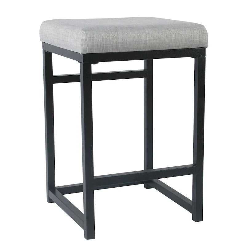 Tabouret de bar sans dossier HomePop en métal 24 pouces (61 cm)