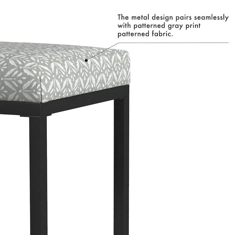 Tabouret de bar sans dossier HomePop en métal 24 pouces (61 cm)