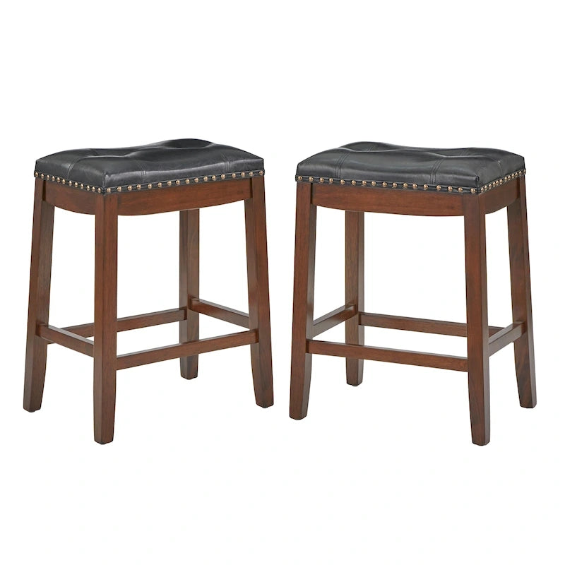 Tabourets de bar rembourrés Simple Living Lonnie de 61 cm (lot de 2)