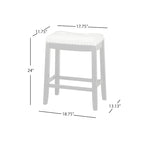 Tabourets de bar rembourrés Simple Living Lonnie de 61 cm (lot de 2)