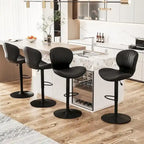BOSSIN Lot de 2 tabourets de bar modernes et réglables, tabourets de comptoir pivotants revêtus de similicuir - 42 cm (P) x 50 cm (L) x 119 cm (H)