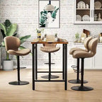 BOSSIN Lot de 2 tabourets de bar modernes et réglables, tabourets de comptoir pivotants revêtus de similicuir - 42 cm (P) x 50 cm (L) x 119 cm (H)