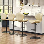 BOSSIN Lot de 2 tabourets de bar modernes et réglables, tabourets de comptoir pivotants revêtus de similicuir - 42 cm (P) x 50 cm (L) x 119 cm (H)