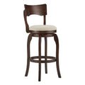 Tabouret de bar pivotant Lyla 29 pouces, marron, dossier haut, par iNSPIRE Q Classic