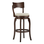 Tabouret de bar pivotant Lyla 29 pouces, marron, dossier haut, par iNSPIRE Q Classic