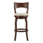 Tabouret de bar pivotant Lyla 29 pouces, marron, dossier haut, par iNSPIRE Q Classic
