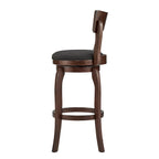 Tabouret de bar pivotant Lyla 29 pouces, marron, dossier haut, par iNSPIRE Q Classic