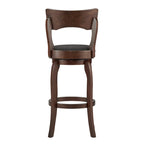 Tabouret de bar pivotant Lyla 29 pouces, marron, dossier haut, par iNSPIRE Q Classic
