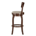 Tabouret de bar pivotant Lyla 29 pouces, marron, dossier haut, par iNSPIRE Q Classic