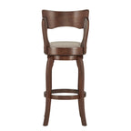 Tabouret de bar pivotant Lyla 29 pouces, marron, dossier haut, par iNSPIRE Q Classic