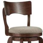 Tabouret de bar pivotant Lyla 29 pouces, marron, dossier haut, par iNSPIRE Q Classic