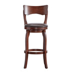 Tabouret de bar pivotant Lyla 29 pouces, marron, dossier haut, par iNSPIRE Q Classic