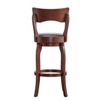 Tabouret de bar pivotant Lyla 29 pouces, marron, dossier haut, par iNSPIRE Q Classic