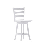 Tabouret de bar pivotant en bois à dossier échelle avec repose-pieds