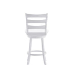 Tabouret de bar pivotant en bois à dossier échelle avec repose-pieds