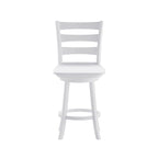 Tabouret de bar pivotant en bois à dossier échelle avec repose-pieds