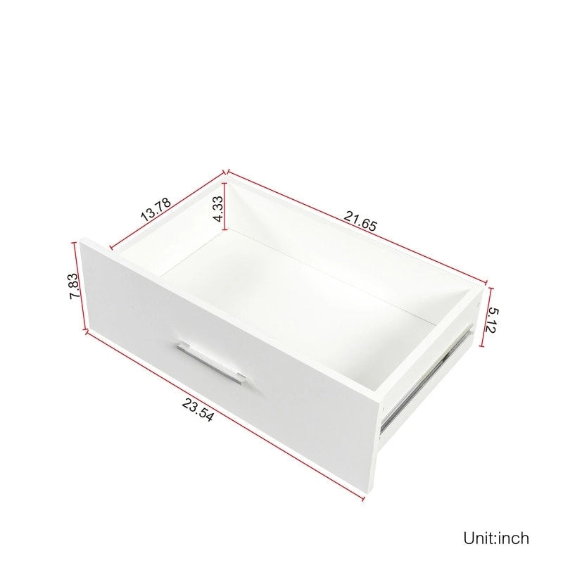 Commode moderne en bois pour chambre à coucher avec tiroirs larges