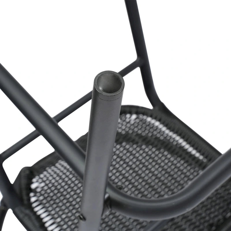 Tabouret de bar commercial en rotin pour restaurant, intérieur/extérieur, avec structure en aluminium - Non disponible