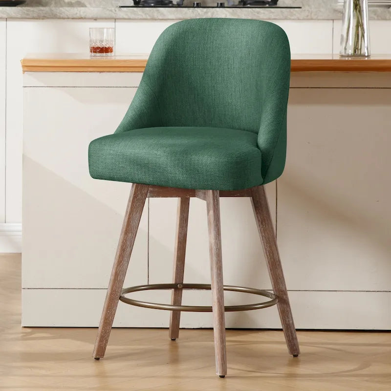 Tabouret de bar pivotant de 26 pouces de hauteur comptoir, tabourets de comptoir rembourrés - 23,8 (P) x 21,7 (L) x 38 (H)