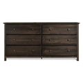 Commode en bois massif de style Shaker à 6 tiroirs, finition grain Wood Furniture