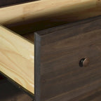 Commode en bois massif de style Shaker à 6 tiroirs, finition grain Wood Furniture