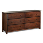 Commode en bois massif de style Shaker à 6 tiroirs, finition grain Wood Furniture