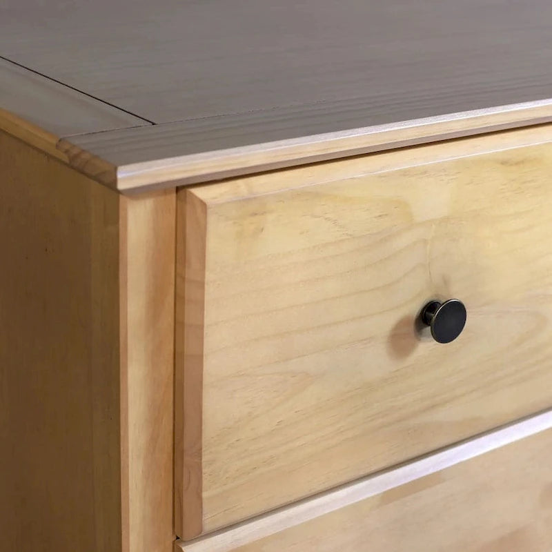 Commode en bois massif de style Shaker à 6 tiroirs, finition grain Wood Furniture