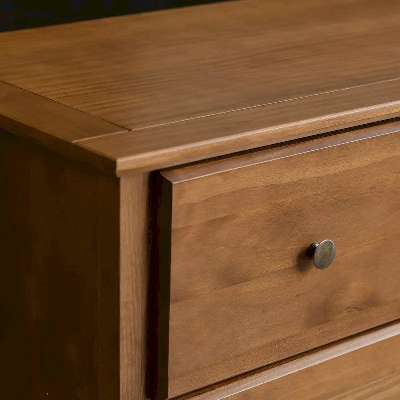 Commode en bois massif de style Shaker à 6 tiroirs, finition grain Wood Furniture
