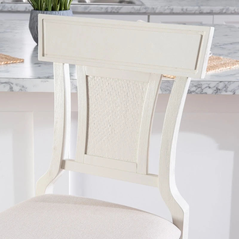 Tabouret de bar de style ferme en rotin tressé à la main Ryder