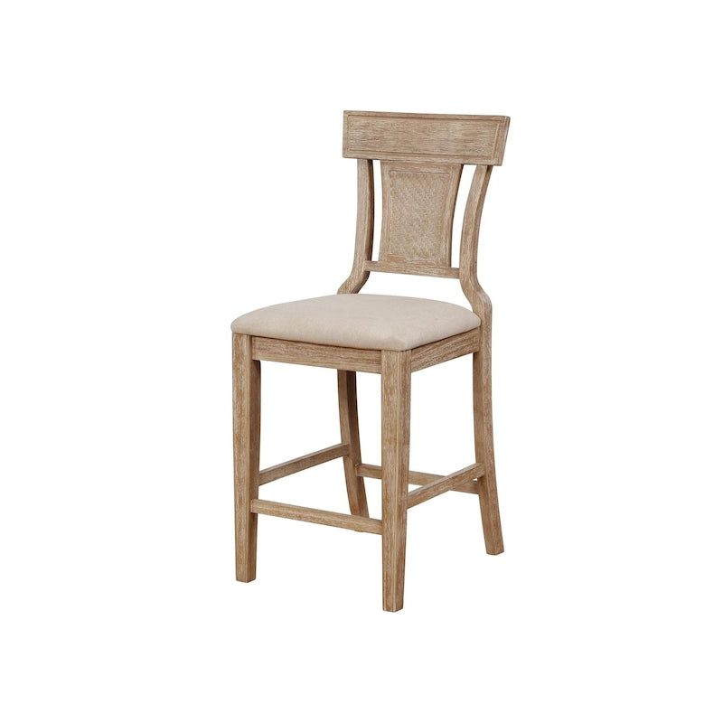 Tabouret de bar de style ferme en rotin tressé à la main Ryder