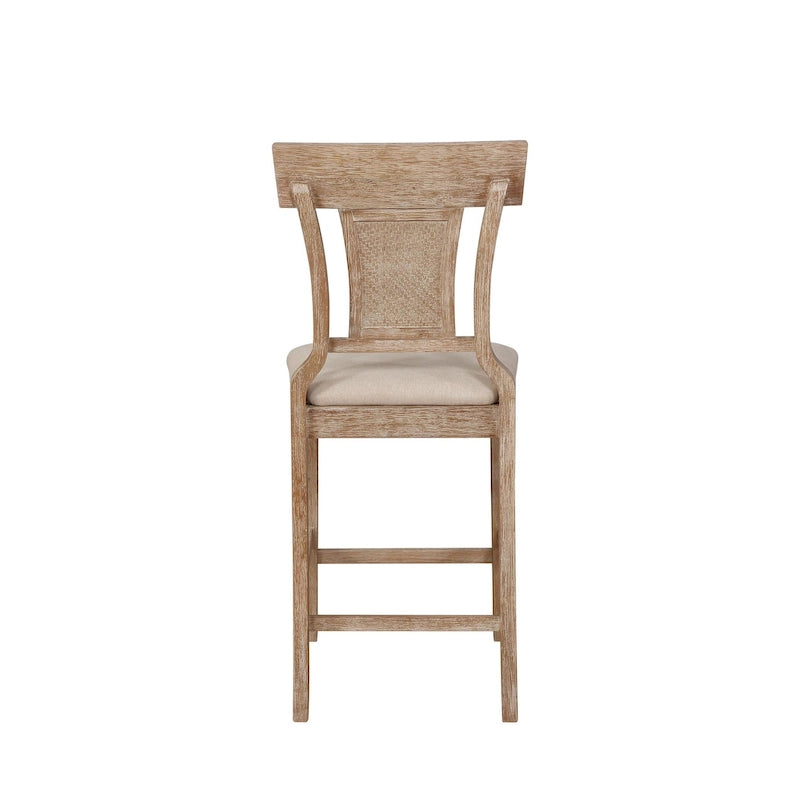 Tabouret de bar de style ferme en rotin tressé à la main Ryder