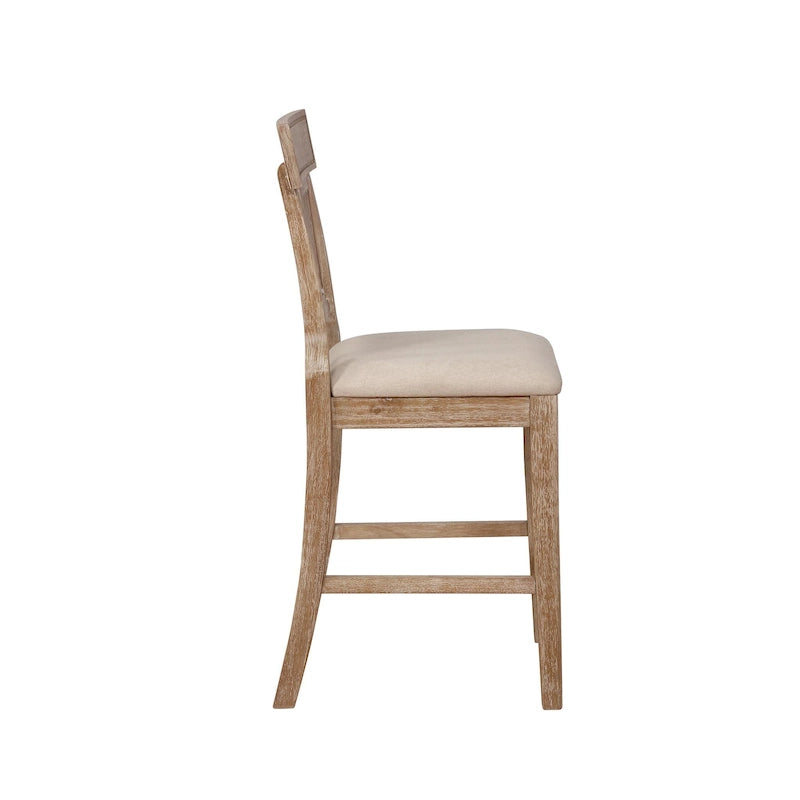 Tabouret de bar de style ferme en rotin tressé à la main Ryder