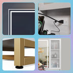 Ensemble coiffeuse avec miroir lumineux et station de recharge, coiffeuse avec miroir extra large, blanc