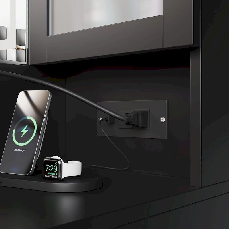 Ensemble coiffeuse avec miroir lumineux et station de recharge, coiffeuse avec miroir extra large, blanc