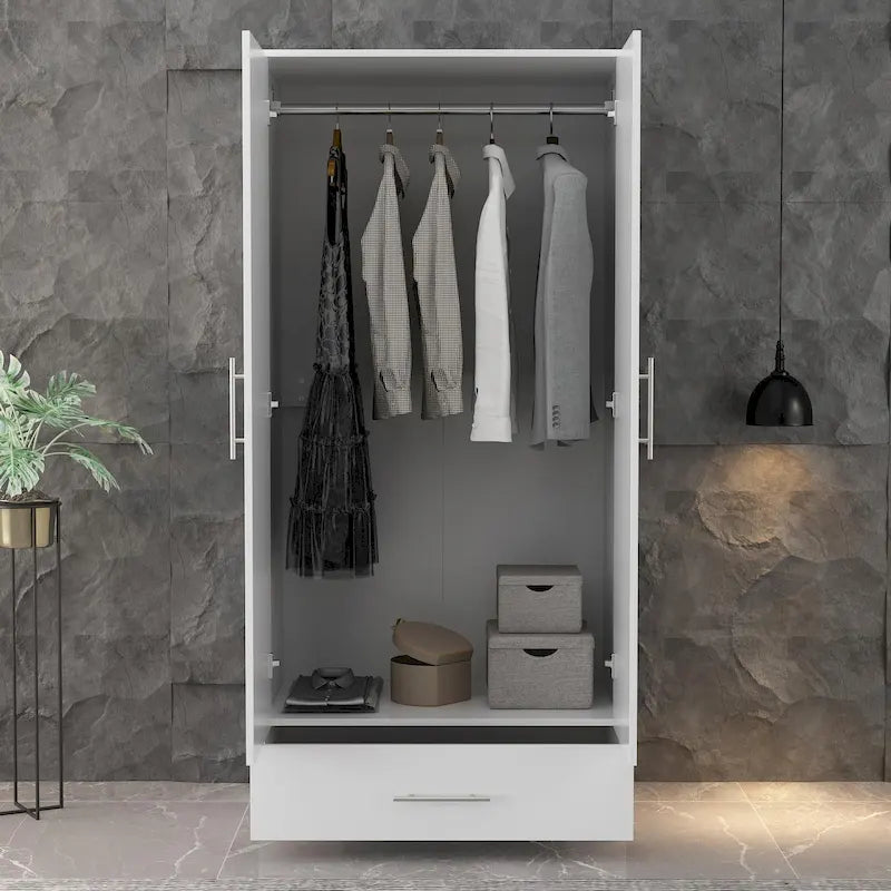 Armoire-penderie 31,5 cm (largeur) x 66,9 cm (hauteur) pour chambre à coucher - Économies