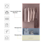 Armoire-penderie 31,5 cm (largeur) x 66,9 cm (hauteur) pour chambre à coucher - Économies