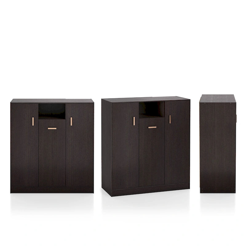 Meuble à chaussures moderne DH BASIC 32 pouces pour 20 paires avec étagère réglable et poignée en métal