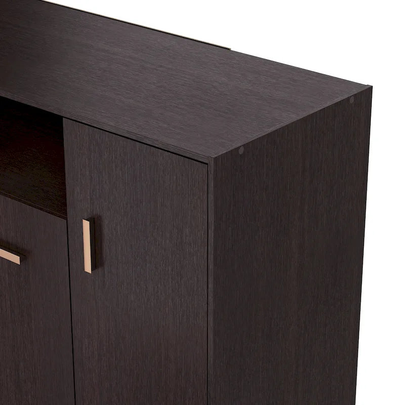 Meuble à chaussures moderne DH BASIC 32 pouces pour 20 paires avec étagère réglable et poignée en métal