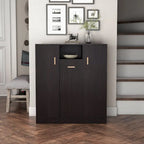 Meuble à chaussures moderne DH BASIC 32 pouces pour 20 paires avec étagère réglable et poignée en métal