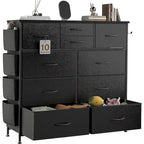 Commode à 10 tiroirs en tissu, tour de rangement pour chambre à coucher
