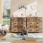 Commode à 10 tiroirs en tissu, tour de rangement pour chambre à coucher